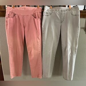 Jag Jeans Pink and Gray Ankle Pants
